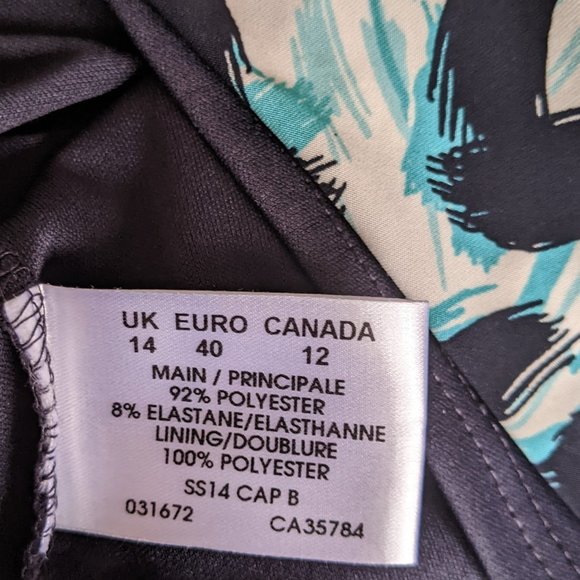 Short Sleeve, Faux Wrap Precis Petite Dress sz 12 - Picture 10 of 10